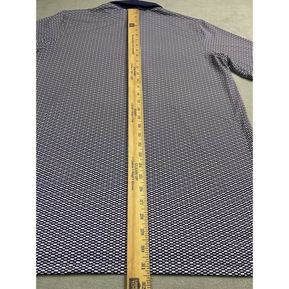 Greyson Shirt Mens‎ Large Blue Golf Polo Geometric Performance Wicking Stretch - Picture 6 of 9